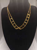 Collier double doré feuille