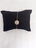 Bracelet rosace argenté